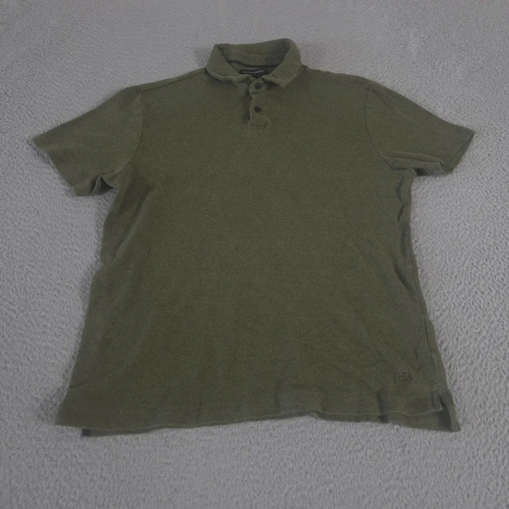 LOT OF 2 Banana Republic Polo Shirt Mens Medium Multi Luxury Touch Cotton Bundle